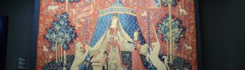 Visite du musée de Cluny à Paris - musée national du Moyen Age : tenture de la Dame à la Licorne