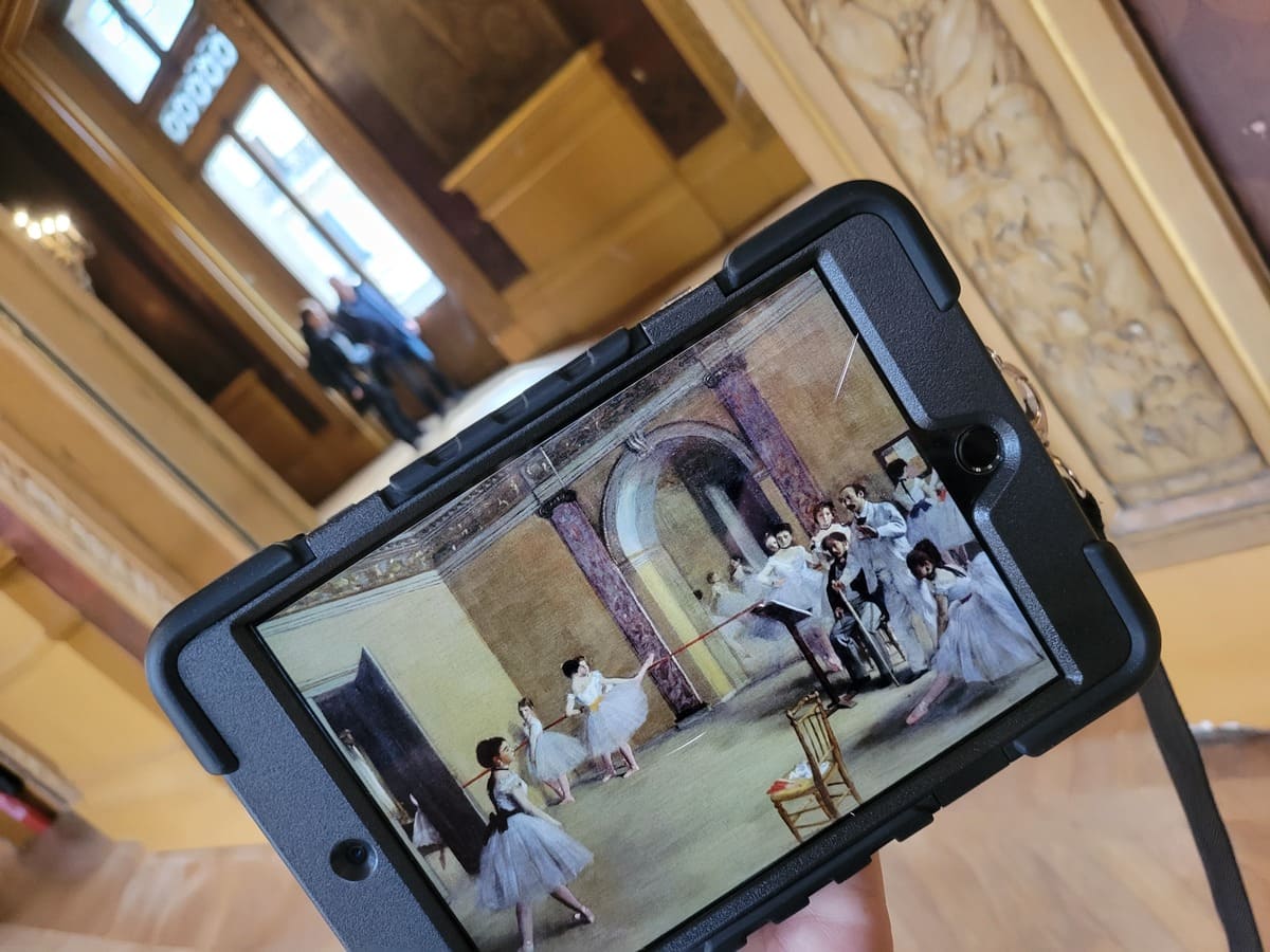 Visite de l'Opéra Garnier à Paris : tablette de visite