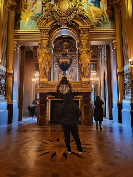 Visite de l'Opéra Garnier à Paris : cheminée