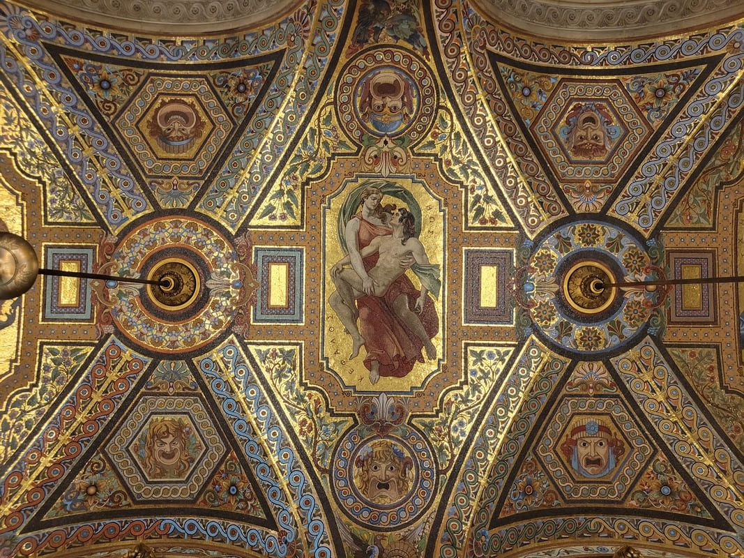 Visite de l'Opéra Garnier à Paris : plafond